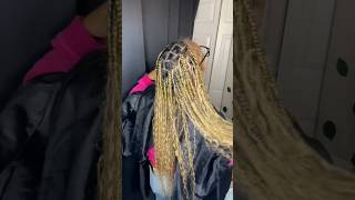 ☺️Loving the blonde boho bohemianbraids hairstyle broward knotlessbraids boho braids braid [upl. by Noiwtna]