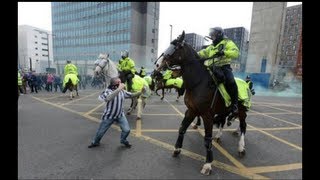 Newcastle Fans Riot 140413 [upl. by Amery]