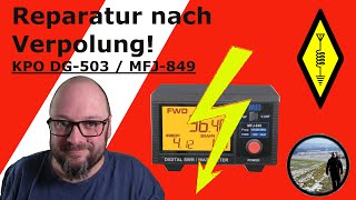 MFJ 849  KPO DG503 Reparatur nach Verpolung SWR Watt Meter cbfunk amateurfunk reparatur [upl. by Mahala]