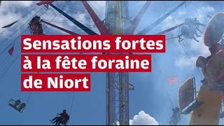 VIDÉO À Niort la fête foraine fait le bonheur des amateurs de sensations fortes [upl. by Nylrahc]