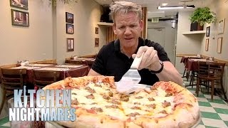 Thin Crust Pizza Actually Has Massive Crusts  Kitchen Nightmares [upl. by Arvy167]