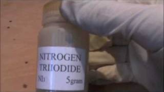 NITROGEN TRIIODIDE explosive demonstration [upl. by Culbert]