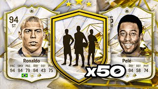 50x BASE ICON PACKS 👀 FC 24 Ultimate Team [upl. by Muhcan962]