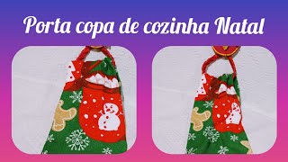 Como fazer porta guardanapos  de copa de tecido de Natal [upl. by Hemphill42]