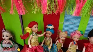 hide and seek mini green food kalai malar barbie Kavitha vinitha barbie [upl. by Bonilla151]