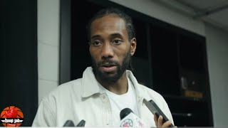 Kawhi Leonard Reacts To The Clippers 109102 Win Over The Clippers HoopJab NBA [upl. by Eimma]