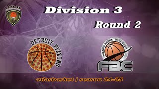 Atlasbasket  Div 3Round 2  DETROIT PIZZONS vs FBC [upl. by Inerney]