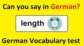 Can you guess 2020  German Vocabulary Test for Beginners [upl. by Buroker]