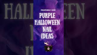 Purple Halloween Nails 🎃👻  Spooky Spider Web  Halloween Nail Art Ideas spookynails [upl. by Lennahc774]