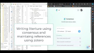 Quick Literature Review Writing via Consensus with Management of References using Zotero Connector [upl. by Beltran951]