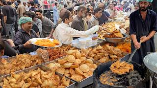 Rush Before RAMADAN IFTAR TIME  Biggest Ramadan Street Food  Jalebi Samosa IFTARI SNACKS MAKING [upl. by Ecirtaed]