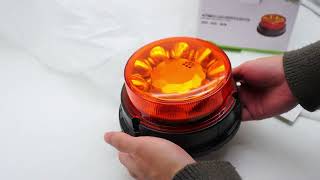 AgriEyes AGW13S super bright magnetic amber warning led beacon lights flashing lights [upl. by Enerak]