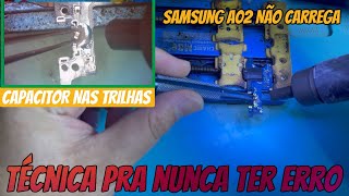 Samsung A02 Não carrega  Resolda Conector de carga original passo a passo [upl. by Couchman]