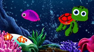 Lullaby Calming Undersea Animation Aquarium  Soothing fishes 🐟 Baby Sleep Music [upl. by Doreg]