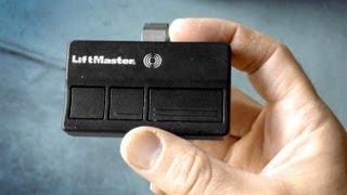 How to program a Garage Door Remote amp change battery LiftMaster Chamberlain [upl. by Bobbee417]