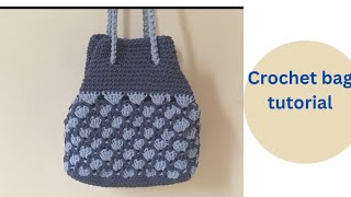 شنطه كروشيه موديل جديد ومميز Crochet bag Bolso de crochetBolsa de crochêTas rajutan [upl. by Sunderland593]