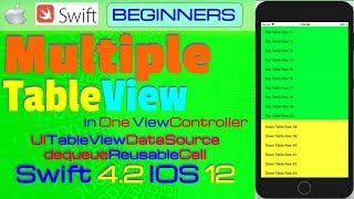 IOS 12 Swift 4 Tutorial  Creating Multiple TableViews in One ViewController [upl. by Obed339]