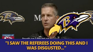 HARBAUGH MAKES CONTROVERSIAL REVELATION AND CRITICIZES THE REFEREES IT SHOCKED THE FANSRAVENS NEWS [upl. by Augustus767]