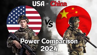 USA – China Military Size Comparison 2024 military militarypowercomparison [upl. by Kcub]