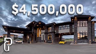 Inside a 4500000 Mega MANSION in Calgary Canada  Propertygrams house Tour [upl. by Clo]