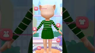 Eleanor 💚 Makeover by My Talking Angela 2 shorts mytalkingangela2 cosplay chocobean [upl. by Bessie]