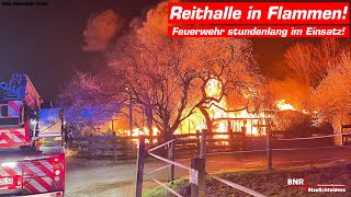 REITHALLE IN FLAMMEN Großbrand auf landwirtschaftlichem Betrieb in Essen [upl. by Idna]