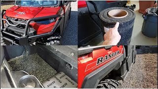 DIY Sound deadening UTV floor mats2022 Polaris Ranger Northstar Ultimate Mods [upl. by Othella918]