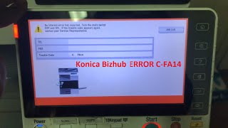 How to Fix Konica Bizhub Error CFA14 Models C224C364C368c284ec364C454C0202 اردو  हिंदी [upl. by Chaney393]