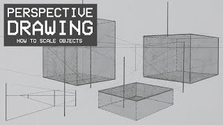 Perspective Drawing 8  How to Scale Objects in Perspective [upl. by Ardnaz]