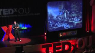 The History of American Paleontology in 3 Minutes James Burnes at TEDxOU [upl. by Nilreb]