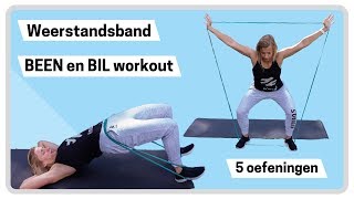 Billen en benen workout met weerstandsband [upl. by Kcirdez]