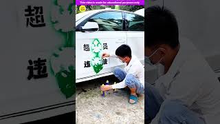 A Boy paint art on his boss car 🤩 Gadgets Smart Appliances Kitchen Utensils Home Inventions [upl. by Ellivnarg]