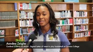 Anndea Zeigler Cardinal OHara HS signs Letter of Intent to Canisius College [upl. by Eselrahc]