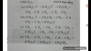 homolytic fission of the following alkanes form free radicals what is stability order [upl. by Lluj]