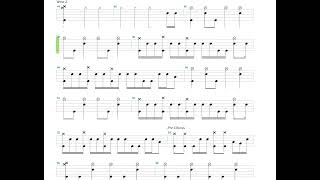 Daylily  Movements  Drum only  Drum tab [upl. by Netsrak868]