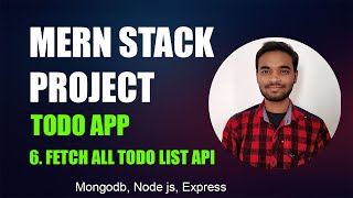 Fetch All Todo list From Mongodb  Todo App   MERN Stack project Tutorial in Hindi  Nodejs api [upl. by Anahsed]