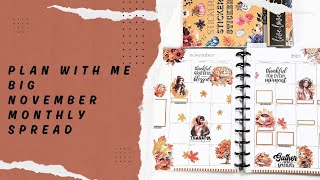 Plan With Me  Big November Monthly Spread  LiveLovePoshs Chic Fall [upl. by Thistle]