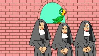 Las monjas y el loro adivino  chiste corto bueno animado 😄 [upl. by Nilats]