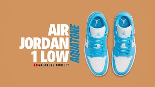 AQUATONE 2025 Air Jordan 1 Low  DETAILED LOOK  PRICE [upl. by Lleznod639]