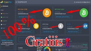 100  Gratis Mining di COINPOT  BTC  BCH  LITECOIN  DOGECOIN  CPU Mining [upl. by Adnorhs]