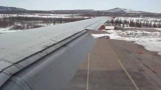 kiruna approach SAS MD80 [upl. by Neeruam144]