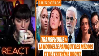 MOUFETTE REACT RHINOCÉROS TRANSPHOBIE LA PANIQUE DES MÉDIAS ET L’EXTRÊME DROITE [upl. by Ydaj]