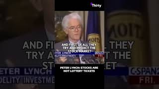 PETER LYNCH STOCKS ARE NOT LOTTERY TICKETS stocks trading investing stockmarket [upl. by Jone258]