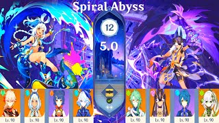 NEW 50 SPIRAL ABYSS but on my new phone C2 Mualani Hypercarry x Cyno Quickbloom  Floor 12 9 Star [upl. by Tallula]