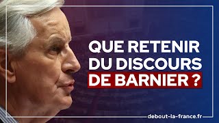 Que retenir du discours de politique générale de Michel Barnier  N DupontAignan [upl. by Pauwles552]