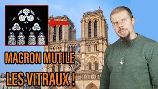 Macron MUTILE NOTREDAME DE PARIS  Ces vitraux révélaient [upl. by Siahc751]