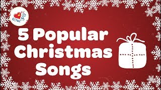 Top 5 Christmas Songs and Carols with Lyrics 🎅 [upl. by Kuster]