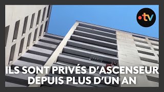 Un immeuble de 14 étages privé dascenseur depuis un an et demi [upl. by Ailehc]