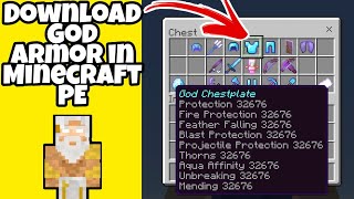 How to download God Armor and Items in Minecraft PEGOD ARMOR [upl. by Evander]