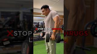 ❌STOP Doing SHRUGS Like This🥵youtubeshorts fitness [upl. by Sewoll657]